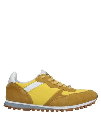 Shop Liu •jo Woman Sneakers Ocher Size 5 Soft Leather, Textile Fibers In Yellow