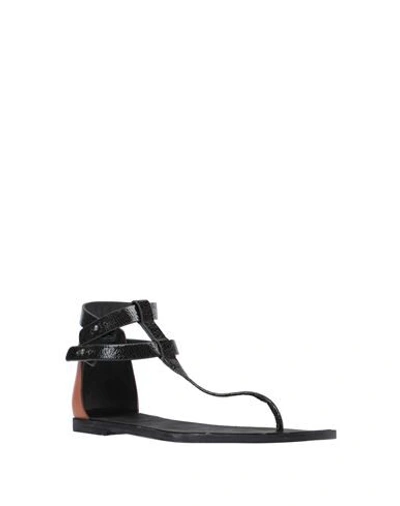 Shop Brunello Cucinelli Toe Strap Sandals In Black