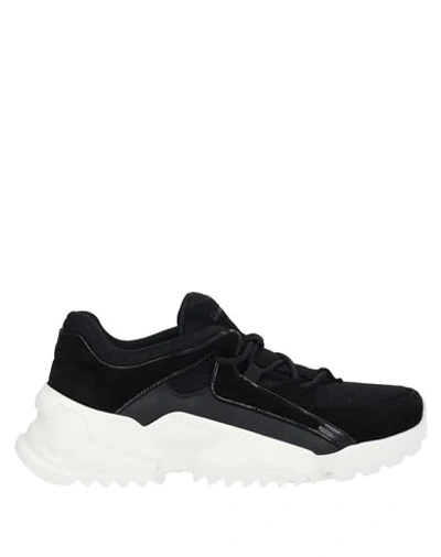 Shop Ferragamo Woman Sneakers Black Size 5 Calfskin, Textile Fibers