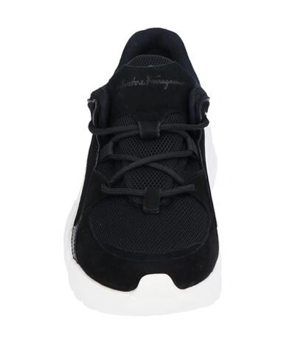 Shop Ferragamo Woman Sneakers Black Size 5 Calfskin, Textile Fibers