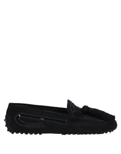 Shop Tod's Woman Loafers Black Size 5 Leather