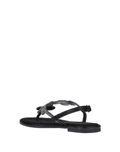 Shop Caffenero Toe Strap Sandals In Black