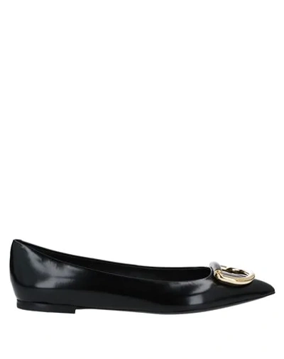 Shop Burberry Ballet Flats In Black