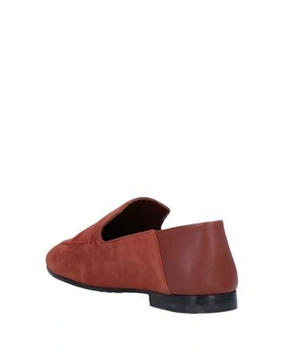 Shop Max Mara Loafers In Brick Red