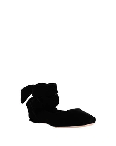 Max Mara Ballet Flats In Black