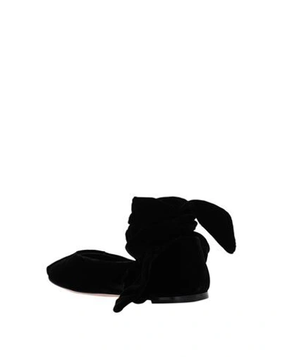 Max Mara Ballet Flats In Black