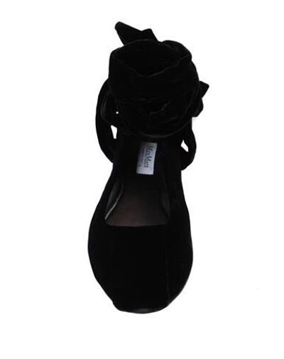 Max Mara Ballet Flats In Black