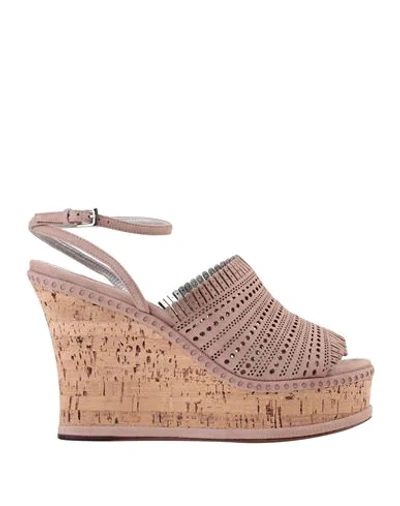 Shop Alaïa Sandals In Light Brown