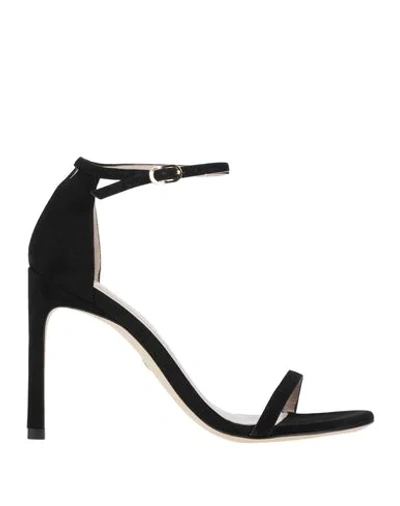 Stuart Weitzman Woman Sandals Black Size 4.5 Leather In Black