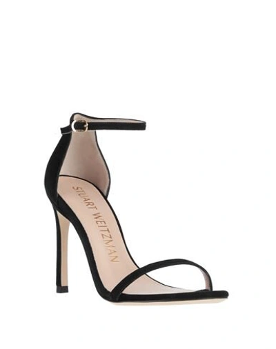 Stuart Weitzman Woman Sandals Black Size 4.5 Leather In Black