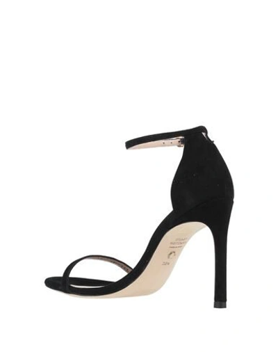 Stuart Weitzman Woman Sandals Black Size 4.5 Leather In Black
