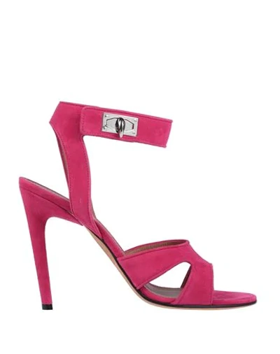 Shop Givenchy Sandals In Fuchsia