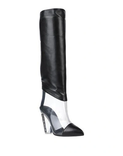 Shop Balmain Knee Boots In Black