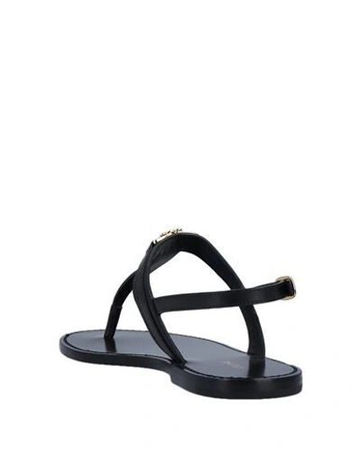 Shop Celine Toe Strap Sandals In Black
