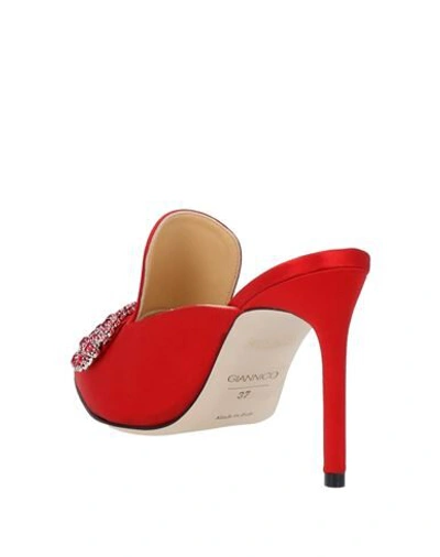 Shop Giannico Woman Mules & Clogs Red Size 6 Textile Fibers