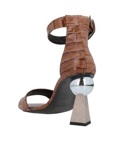 Shop Chio Woman Sandals Khaki Size 6 Soft Leather In Beige