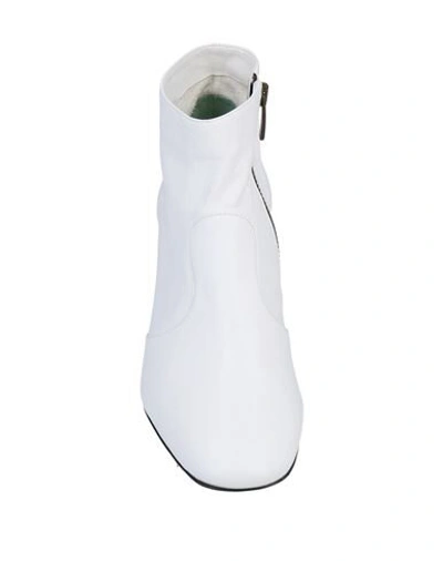 Shop Paola D'arcano Woman Ankle Boots White Size 8 Soft Leather