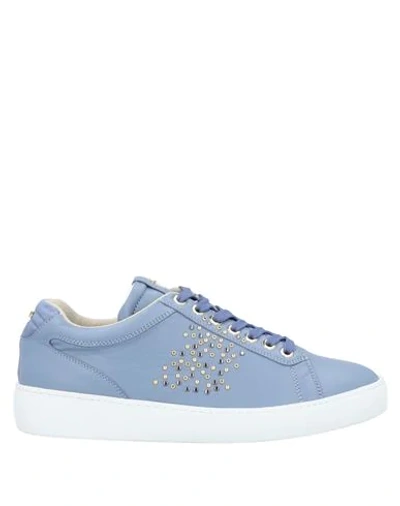 Shop Cesare Paciotti 4us Sneakers In Slate Blue
