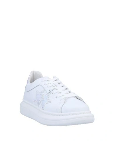 Shop 2star Woman Sneakers White Size 5 Soft Leather, Textile Fibers