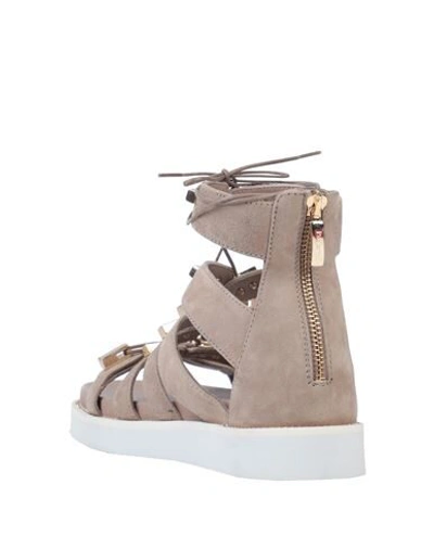 Shop Cesare Paciotti 4us Sandals In Dove Grey