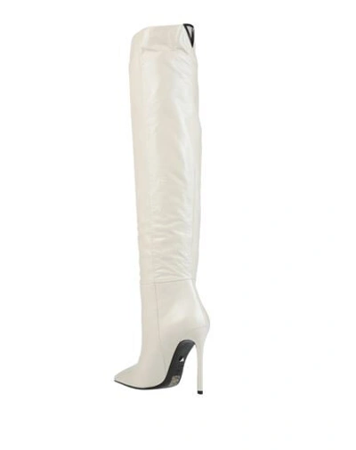 Shop Greymer Grey Mer Woman Knee Boots Ivory Size 10 Soft Leather In White