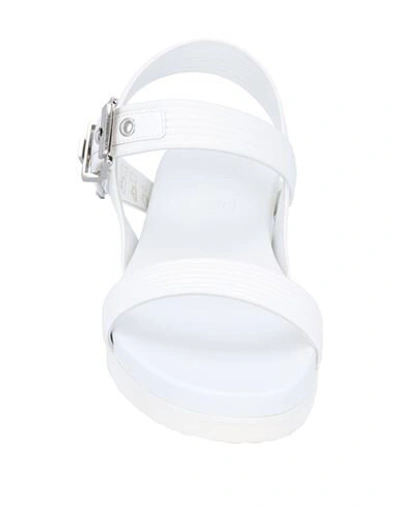 Shop Cesare Paciotti 4us Sandals In White