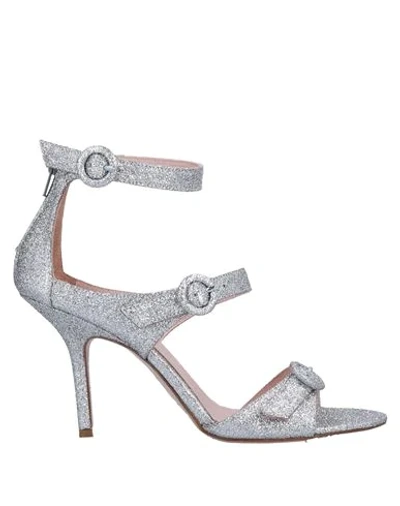Shop Anna F . Woman Sandals Silver Size 5 Textile Fibers
