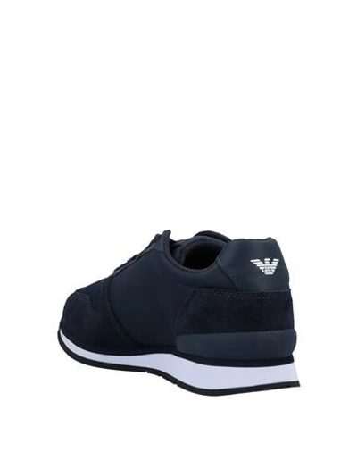 Shop Emporio Armani Sneakers In Dark Blue