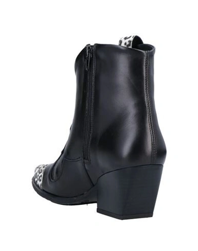 Shop Tosca Blu Woman Ankle Boots Black Size 7 Soft Leather, Textile Fibers