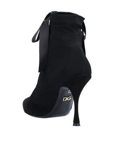 Shop Dolce & Gabbana Woman Ankle Boots Black Size 6.5 Textile Fibers, Soft Leather