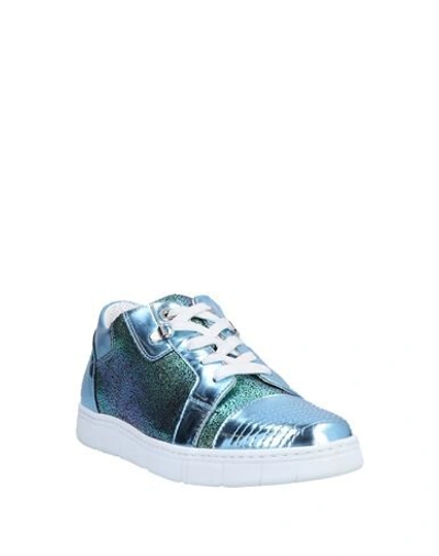 Shop A.testoni Sneakers In Sky Blue