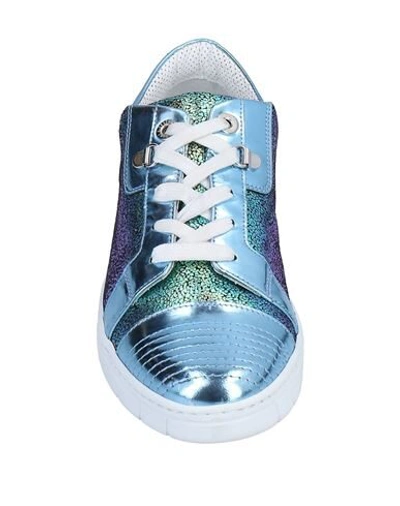 Shop A.testoni Sneakers In Sky Blue