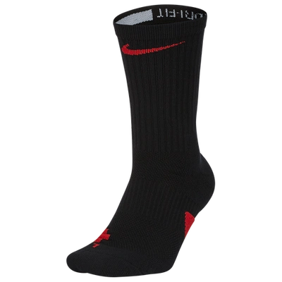 Shop Nike Elite Crew Socks In Black/university Red