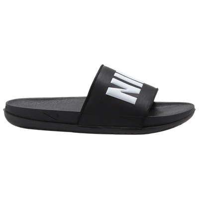 Shop Nike Mens  Offcourt Slides In Black/white