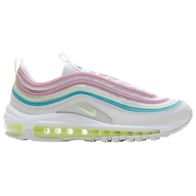 Shop Nike Womens  Air Max 97 In White/barely Volt/platinum Tint