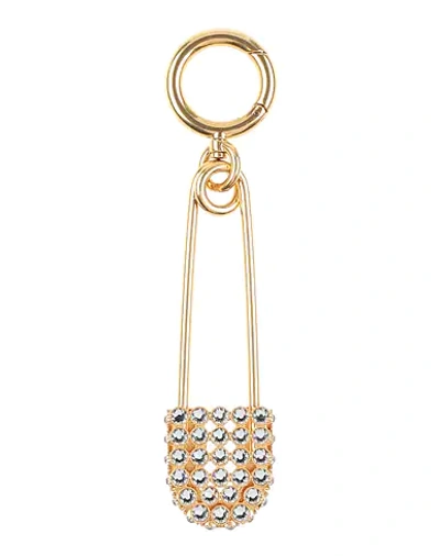 Shop Burberry Key Rings In Gold