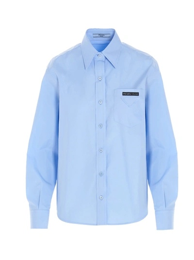 Shop Prada Shirt In Azzurro