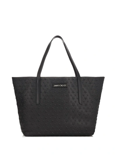 Shop Jimmy Choo Sofia Leather Tote Bag In Black