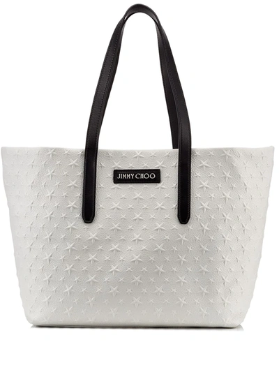 Shop Jimmy Choo Sofia Star Stud-embellishment Tote Bag In White
