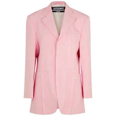 Shop Jacquemus La Veste D'homme Pink Blazer In Light Pink