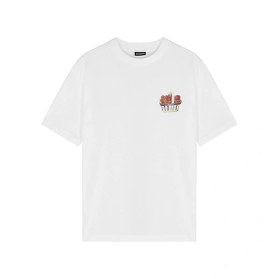 Shop Jacquemus Le T-shirt Fraises Logo-print Cotton T-shirt In White