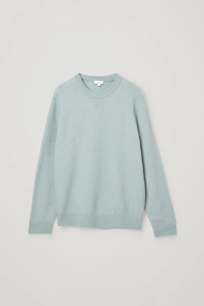 Shop Cos Boiled Wool Jumper In Green