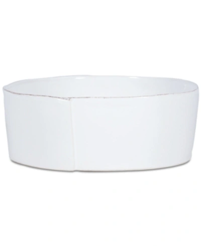Vietri Lastra Collection Large Serving Bowl In White