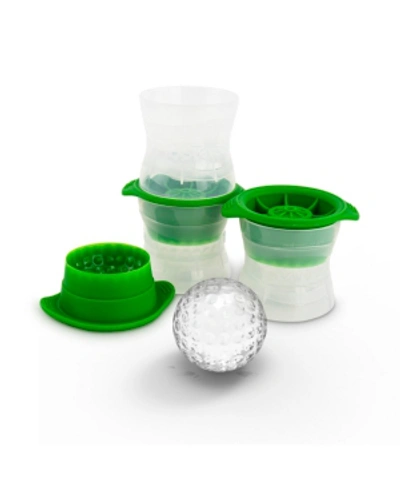 Shop Tovolo Set Of 3 Golf Ball Ice Molds In Green
