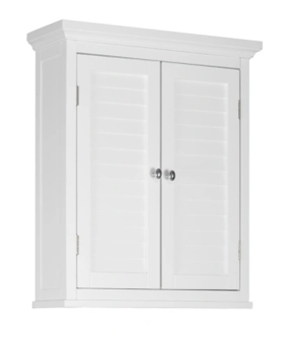 Shop Elegant Home Fashions Slone Wall Cabinet 2 Shutter Doors In White