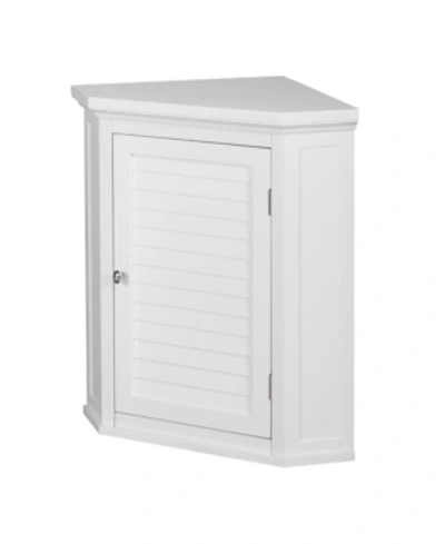 Shop Elegant Home Fashions Slone Corner Wall Cabinet With 1 Shutter Door In White