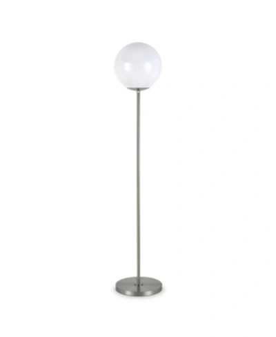 Shop Hudson & Canal Theia Globe Stem Floor Lamp In Silver-tone