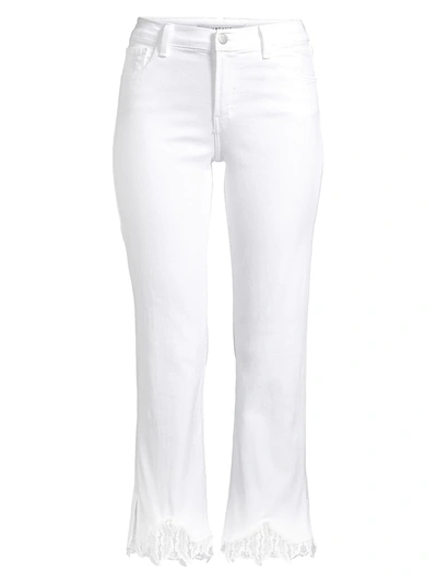 Shop J Brand Women's Selena Crop Lace Bootcut Jeans In Avalon