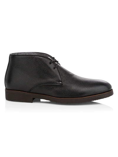Shop To Boot New York Men's Mansfiled Cashmere Lined Leather Chukka Boots In Nero Deer