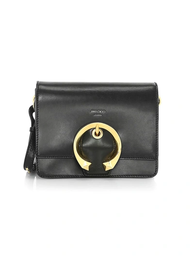 Shop Jimmy Choo Women's Madeline Leather Shoulder Bag In Black